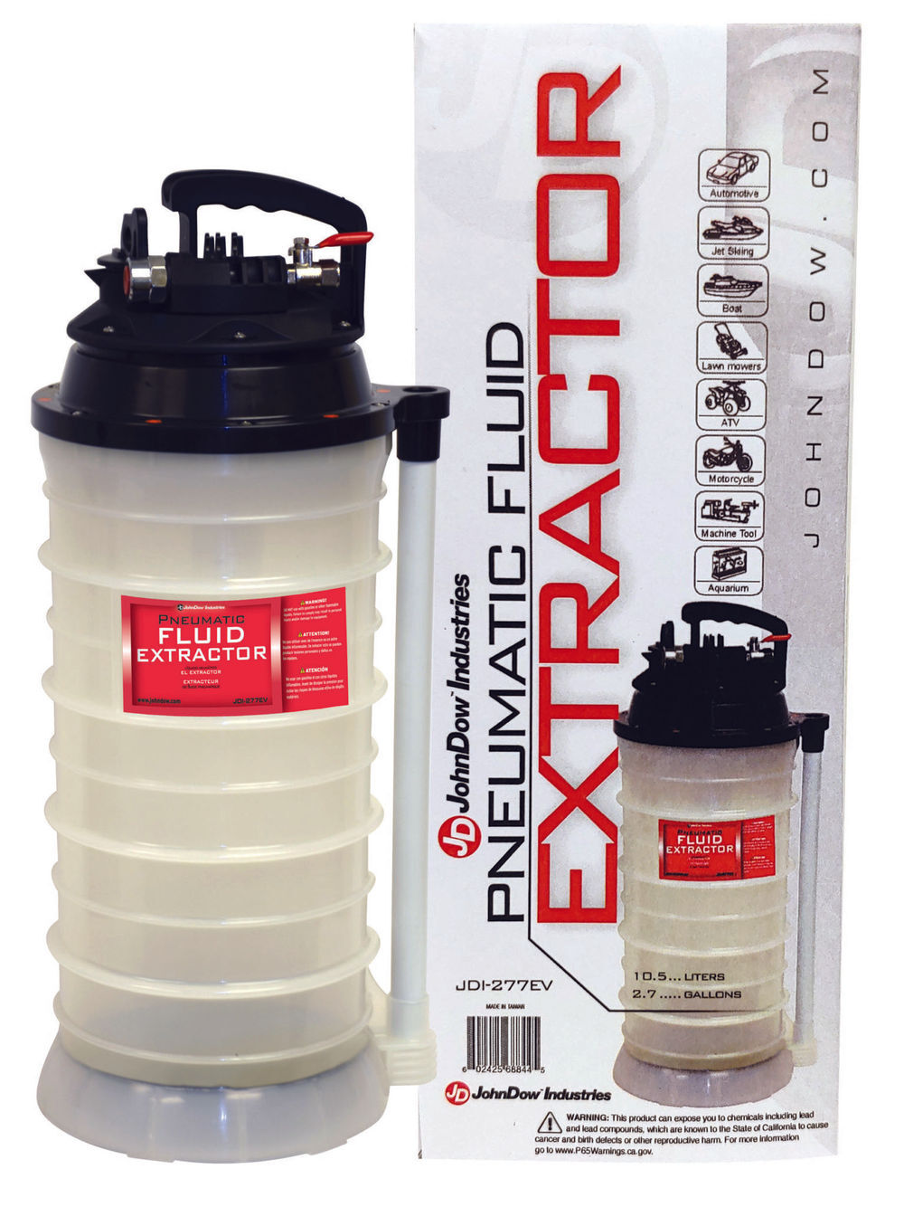 Johndow 2.7 Gallon Pneumatic Vacuum Fluid Extractor, large image number 2
