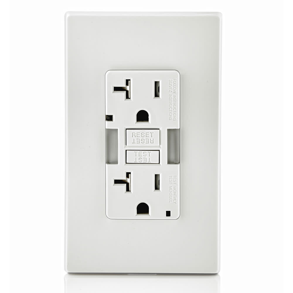 Leviton SmartlockPro GFCI Outlet 20A 125V Duplex White NEMA 5-20R, large image number 3
