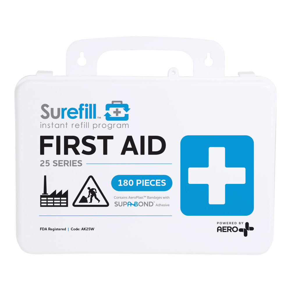 Aero Healthcare SUREFILL 25 Series All Purpose First Aid Kit - Weatherproof Plastic Case, large image number 1
