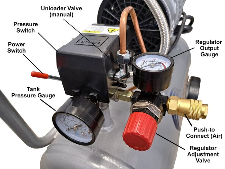 California Air Tools Ultra Quiet Oil-Free Corded 1HP 8 Gallon Air Compressor with Automatic Drain Valve, large image number 7