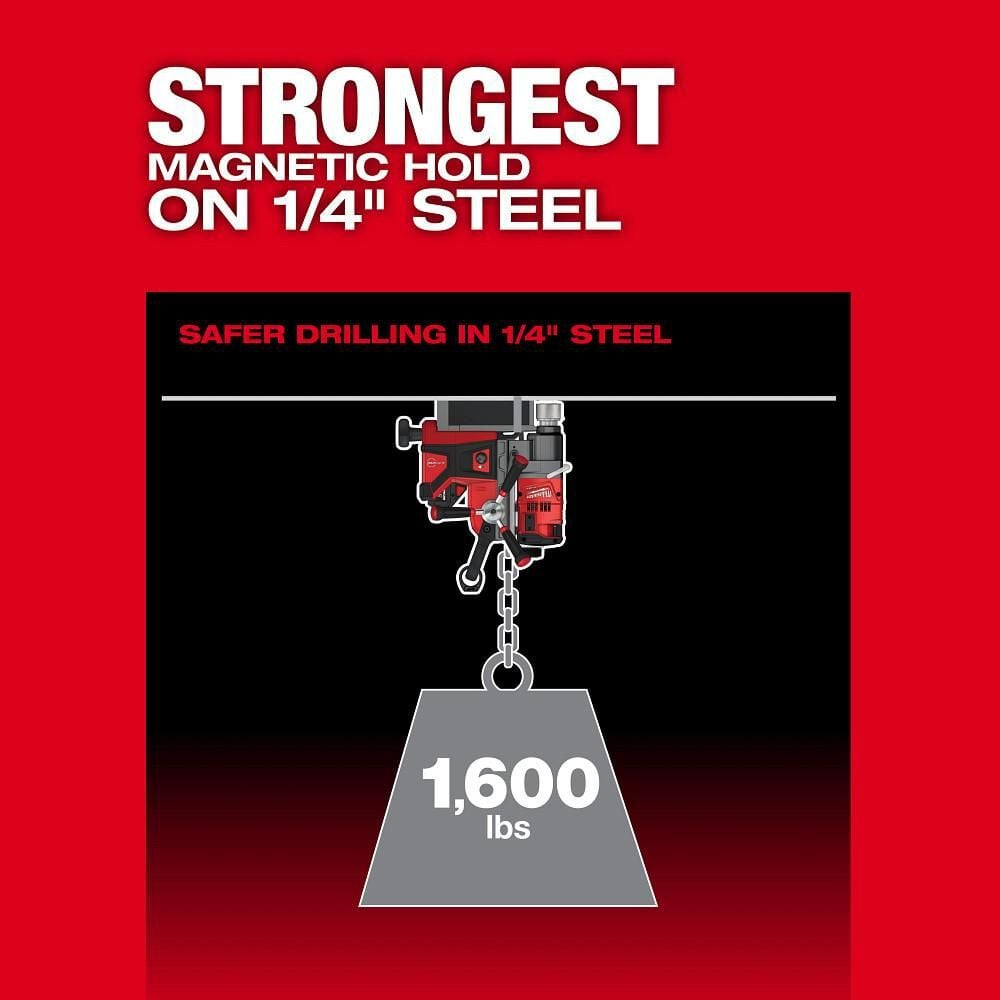 Milwaukee M18 FUEL 1-1/2inch Lineman Magnetic Drill Kit, large image number 6