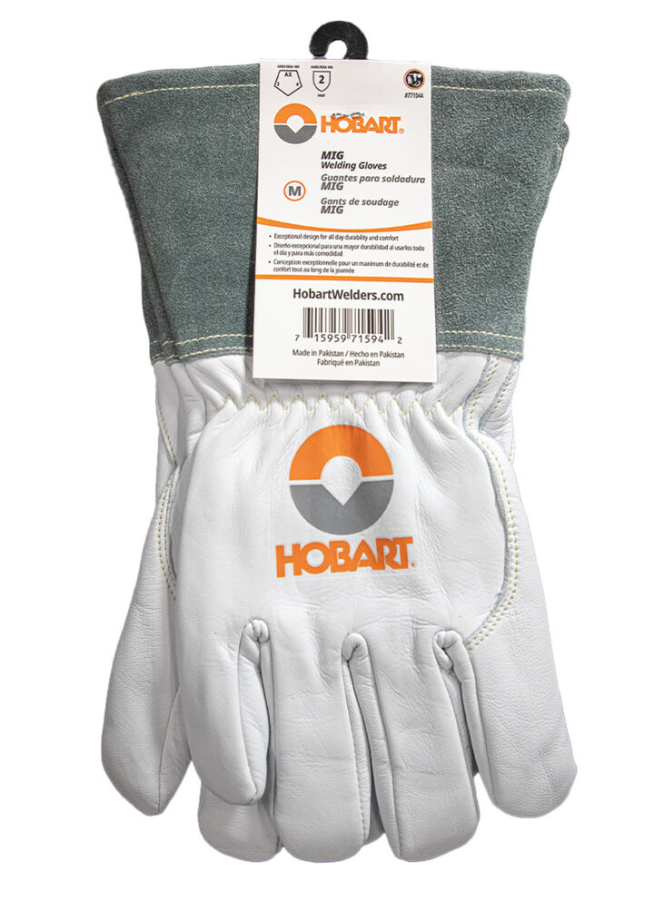 Hobart MIG Welding Gloves, Gray, Large, large image number 6