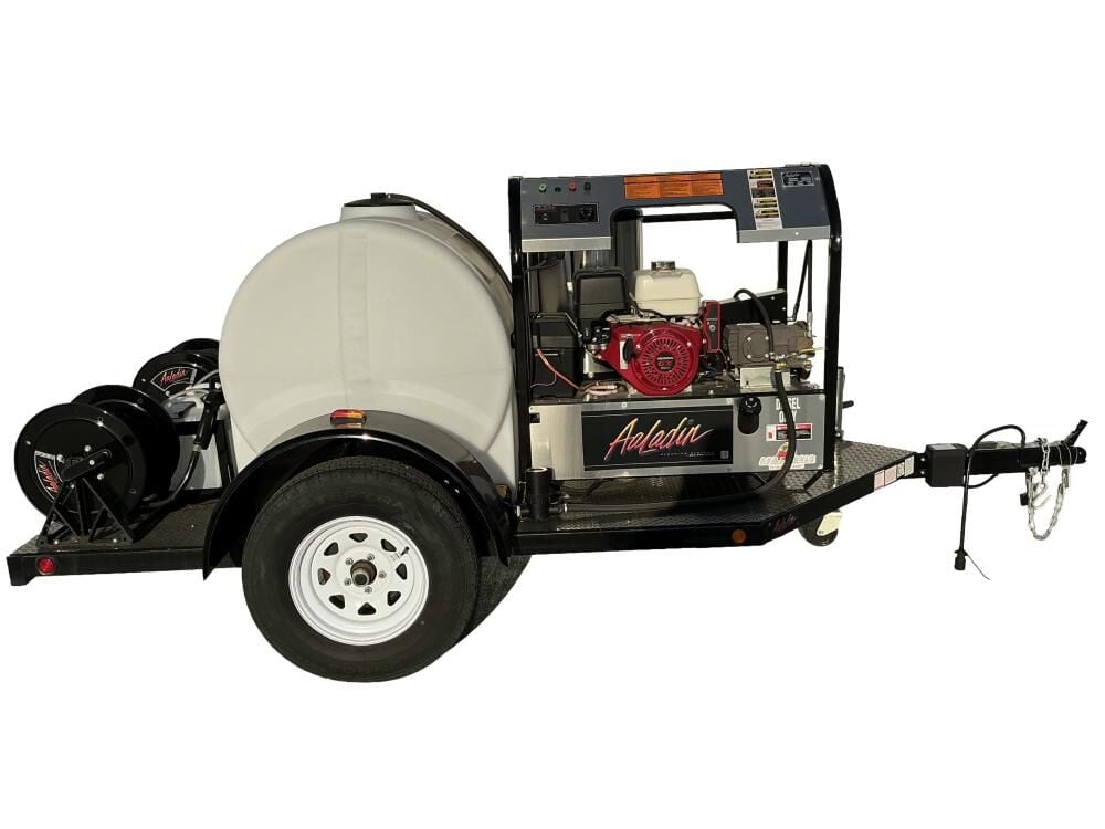 Aaladin Cleaning Systems 42-430H-C Self-Contained Hot Water Pressure Washer with 4 Spray Tips, Used 2023
