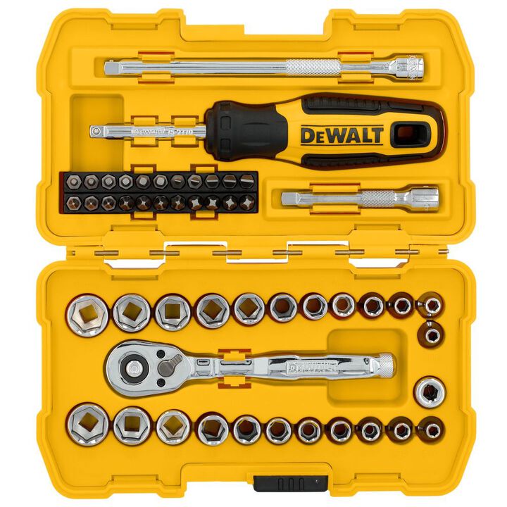 DEWALT 1/4 Inch Drive Mechanics Tool Set 50 Pieces, large image number 3