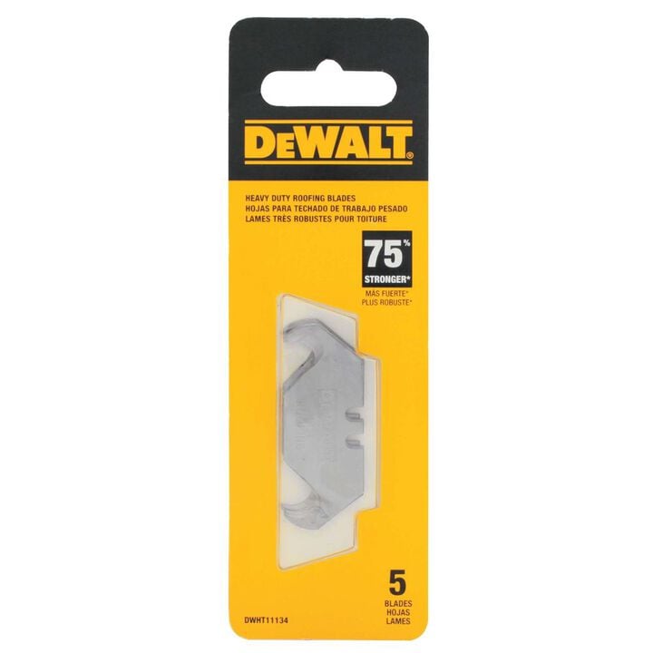 DEWALT 2-1/2 Inch Bi-Metal Utility Knife Blade For Roofing, 5 Pieces, large image number 1