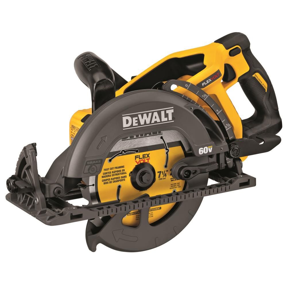 DEWALT FLEXVOLT 60V MAX 7-1/4 Worm Drive Style Saw (Bare Tool), large image number 3