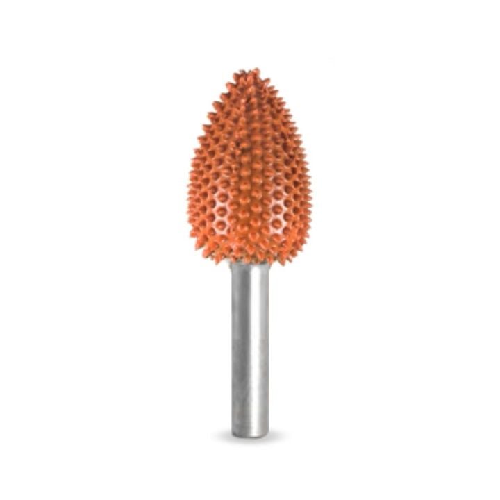 Saburrtooth 1/4in Shank Flame 3/4in Ex-Coarse Grit, large image number 1