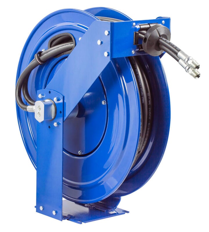 Coxreels Hose Reel Dual Hydraulic Hose Spring Rewind for Hydraulic Oil 1/2in ID 50' Hose 2500 PSI, large image number 1
