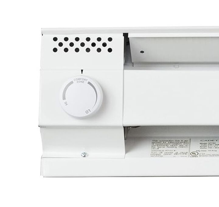 Cadet BTF1 120V 208V or 240V Single Pole Built In Baseboard Thermostat, large image number 1