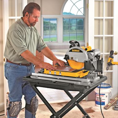 DEWALT 10 In. Wet Tile Saw with Stand, large image number 5
