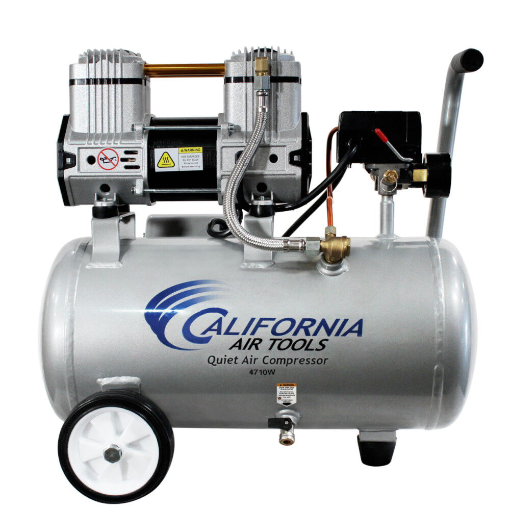 California Air Tools Quiet Oil-Free Corded 1HP 4.7 Gallon Portable Air Compressor with Wheels, large image number 12