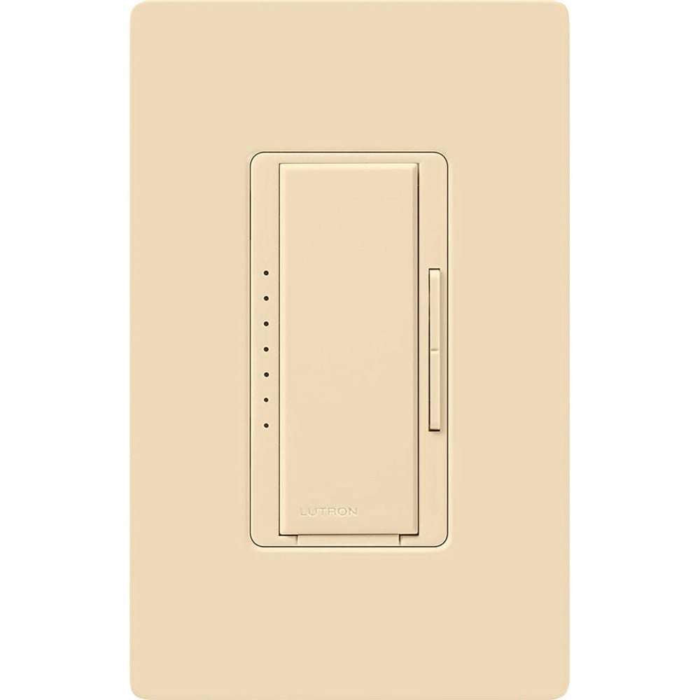 Lutron Maestro LED+ 120V 150W Gloss Ivory Decorator/Rocker Dimmer Switch, large image number 1
