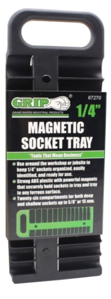 Grip On Tools 1/4in Magnetic Socket Tray