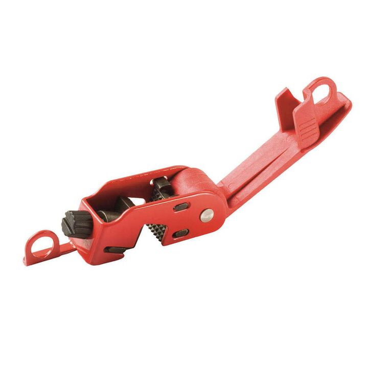 Master Lock Grip Tight Circuit Breaker Lockout for Single & Double Toggle, Red