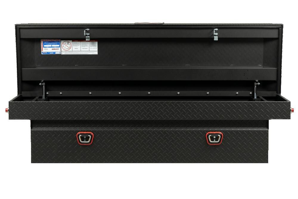 Weather Guard Saddle Truck Tool Box Aluminum Full Standard Textured Matte Black, large image number 2