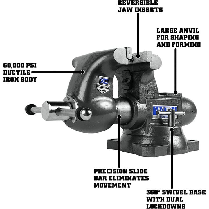 Wilton 6 1/2in 1765XC Tradesman XC Round Channel Bench Vise, large image number 1