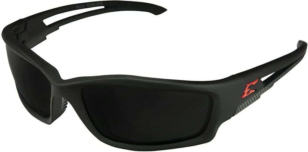 Edge Kazbek Torque Polarized Safety Glasses Vapor Shield Matte Black Frame Smoke Lens, large image number 1