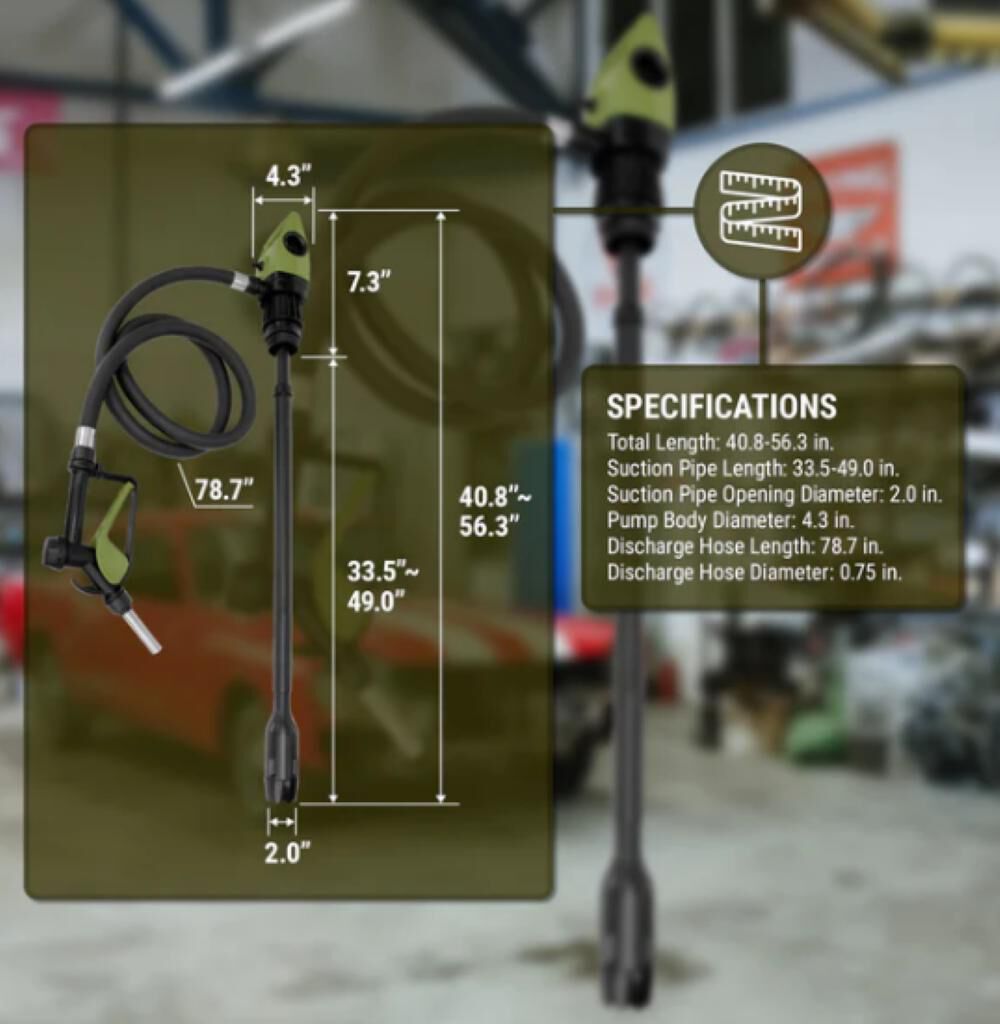 Tera Pump Electric Drum Pump Telescopic 20010 Acme Tools