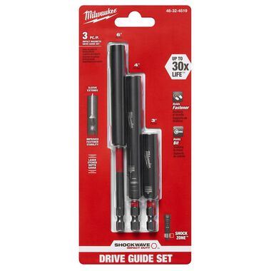 Milwaukee SHOCKWAVE 3-Piece Impact Magnetic Drive Guide Set, large image number 4