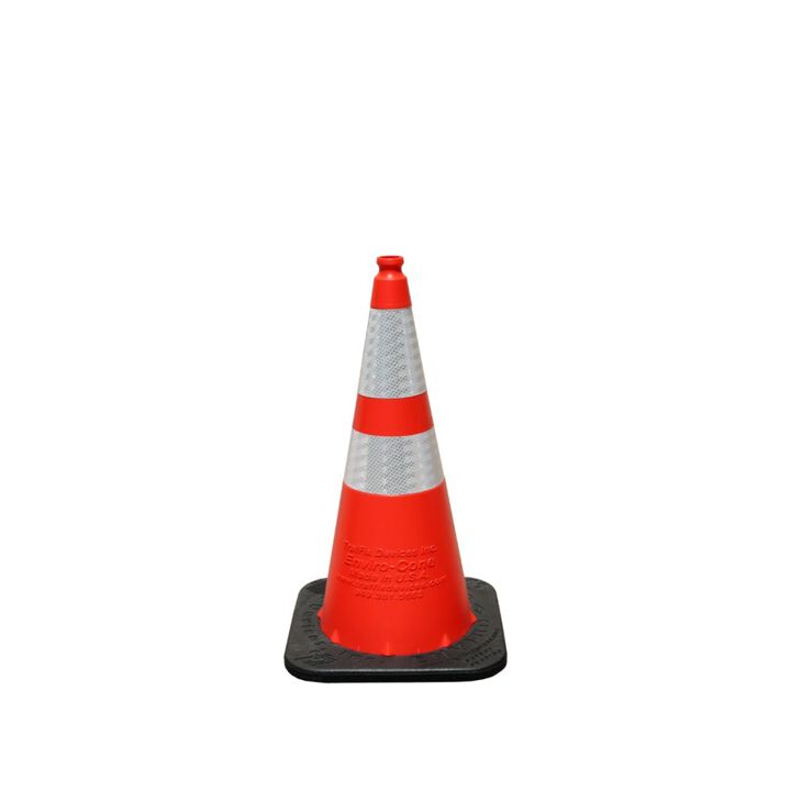 Vizcon Orange 28in Enviro-Cone with Collars & 7 lbs Rubber Base