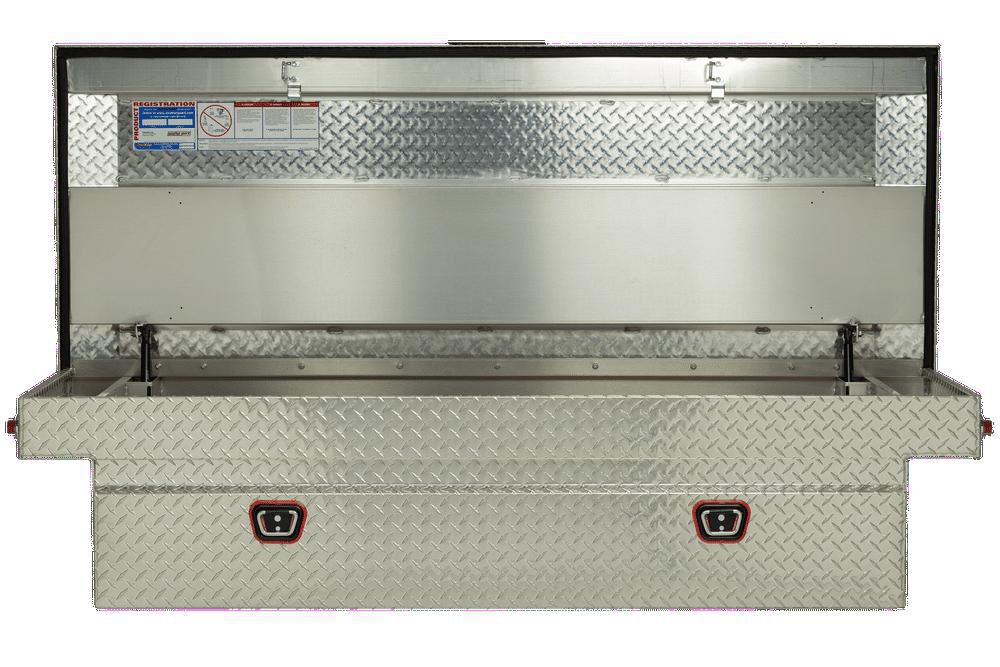 Weather Guard Saddle Truck Tool Box Aluminum Full Extra Wide Clear, large image number 2