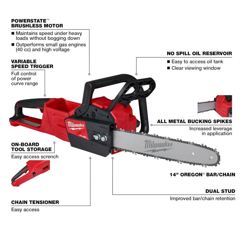 Milwaukee M18 Fuel 14inch Chainsaw Bare Tool 2727 20c Simolary simolary.com 7