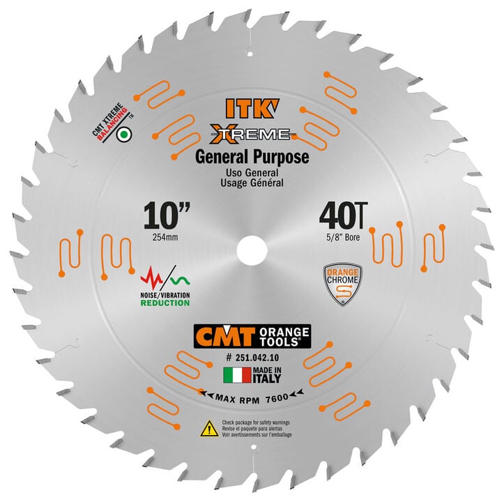 CMT 10 In x 42 x 5/8 In ITK General Purpose Blade