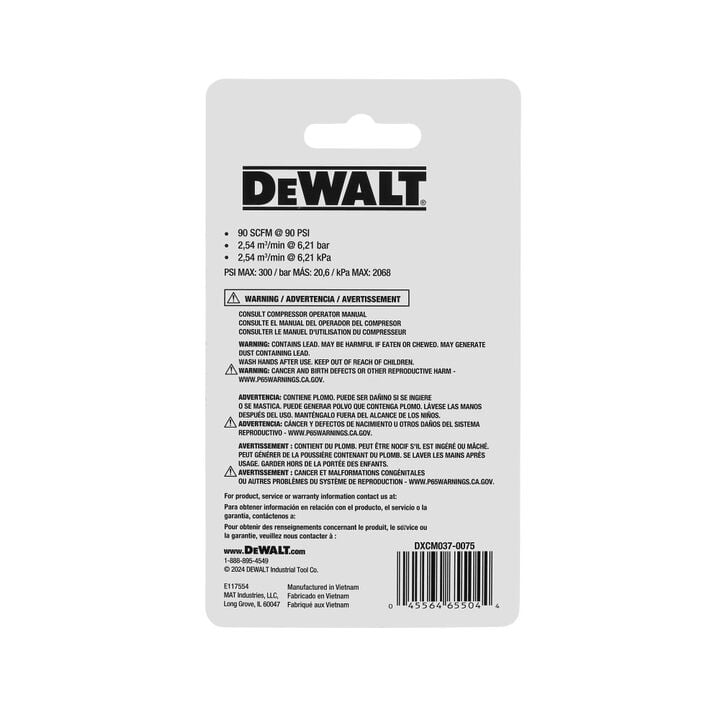 DEWALT 3/8 Inch MNPT Male Automotive Plug, Nickel Plated, 2 Pieces, large image number 4