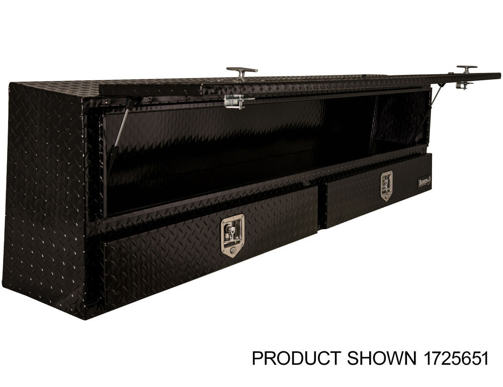 Buyers Products Company 21x13x88 Inch Gloss Black Diamond Tread Aluminum Pick-Up Truck Contractor With Lower Drawers Topsider, large image number 3