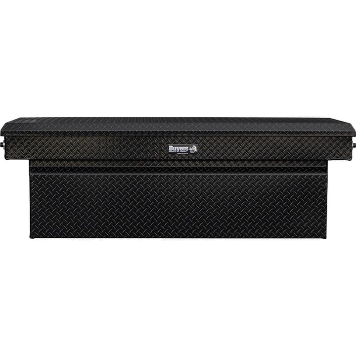 Buyers Products Company 23 Inch x 27 Inch x 71 Inch Diamond Tread Aluminum Crossover Truck Box, Gloss Black, large image number 7