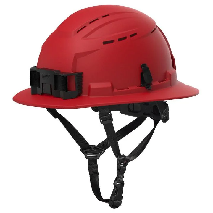 Milwaukee BOLT Full Brim Vented Safety Helmet  Type 2, Class C, Red