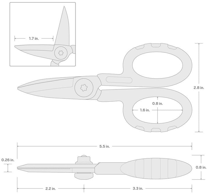 Tekton 5-1/2 Inch Compact Shop Scissors, large image number 6