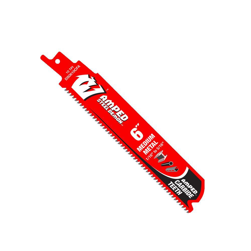 Diablo Tools 6 Inch 10 TPI Steel Demon AMPED Medium Metal Carbide Recip Blade, large image number 1