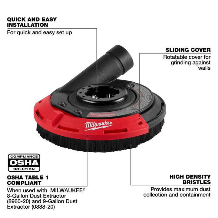 Milwaukee 4-1/2 Inch - 5 Inch Surface Grinding Dust Shroud, large image number 3