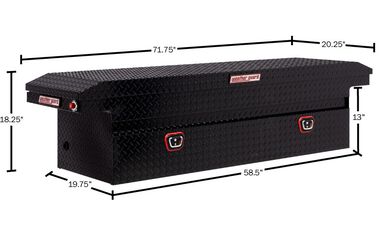 Weather Guard Saddle Box Aluminum Full Low Profile Gloss Black