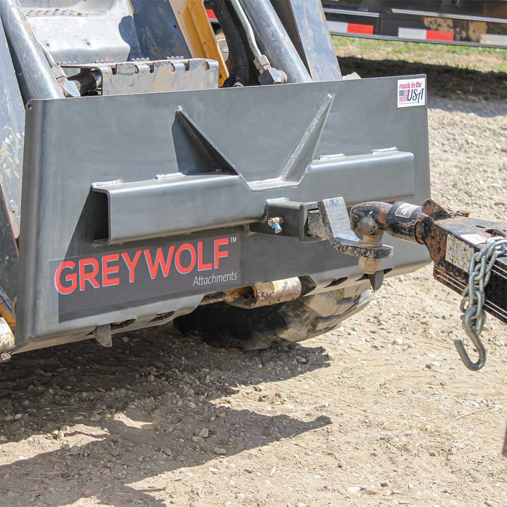 GreyWolf Attachments 2 Inch Receiver Hitch Plate Attachment for Skid Steer, large image number 10