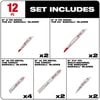 Milwaukee 12-Piece SAWZALL Blade Set, small image number 2