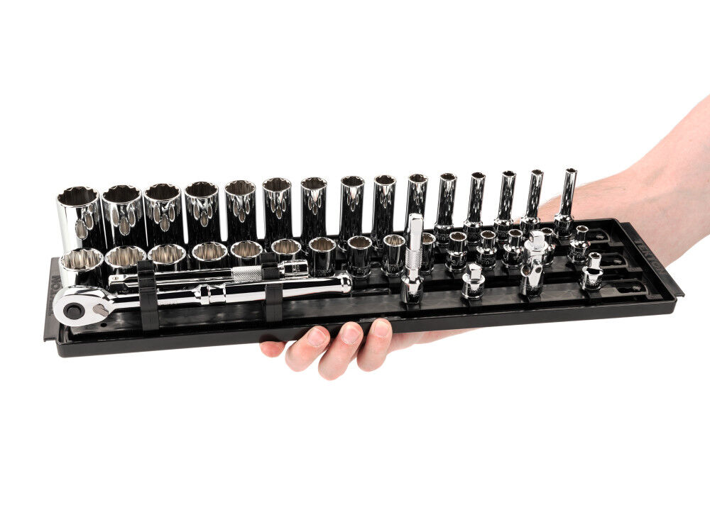 Tekton 3/8 Inch 12 Point Socket and Ratchet Set, 36 Pieces (1/4-1 Inch), large image number 7