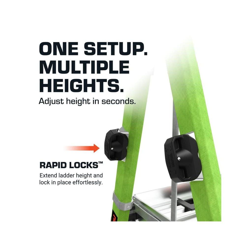 Little Giant Safety Adjustable Fortress 3-6 Ft Standard Grade ANSI IAA Step Ladder, large image number 3