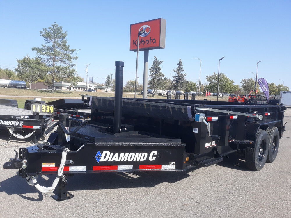 Diamond C 14 Ft. x 82 Inch Heavy Duty Low Profile Telescopic Dump Trailer, large image number 2