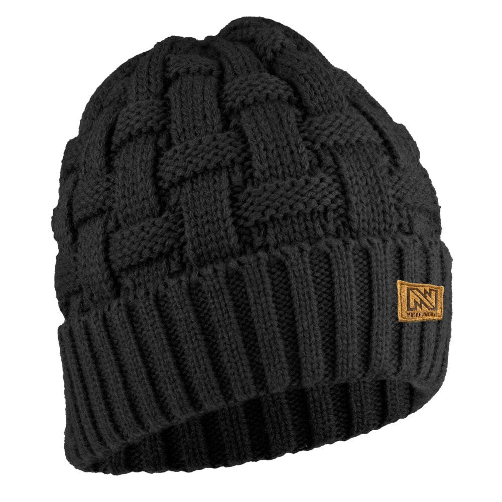 Mobile Warming Heated Cable Knitted Beanie Unisex Black One size - MWUH06010024