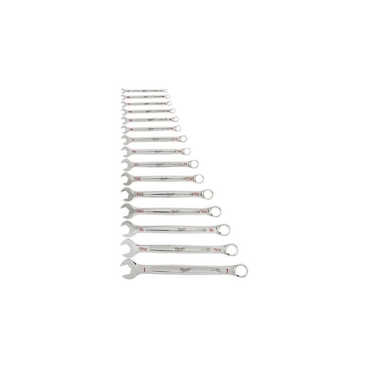 Milwaukee 15 Piece SAE and Metric Combination Wrench Set Bundle, large image number 3