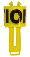 US Tape Barricade Tape Dispenser with Yellow Caution Tape, small