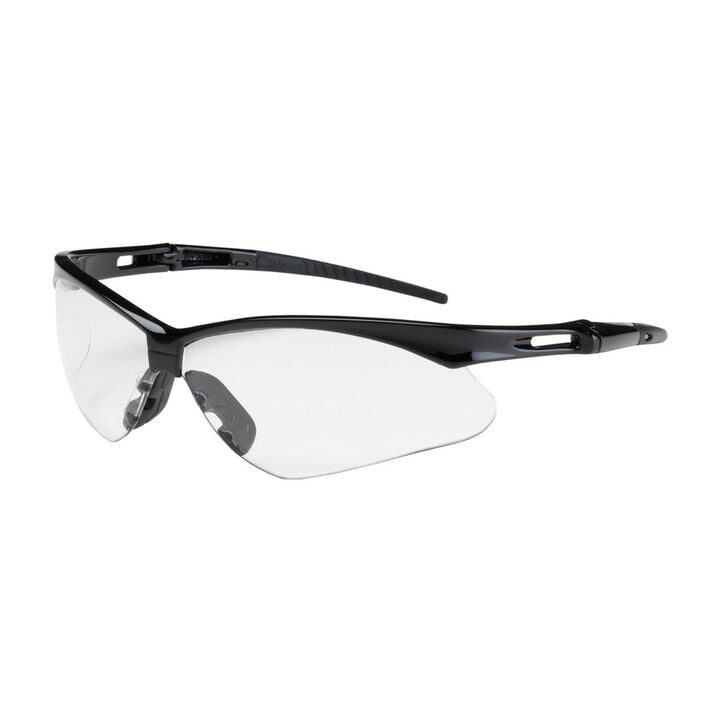 Protective Industrial Products Anser Semi-Rimless Safety Glasses with Black Frame Clear Lens and Anti-Scratch and Anti-Fog Including Neck Cord