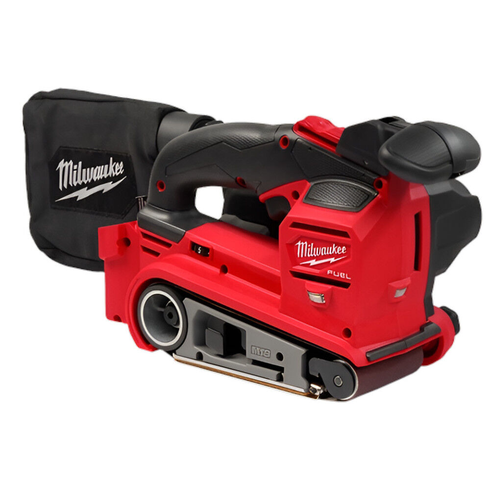 Milwaukee 3 Inch x 18 Inch Belt Sander and M18 Forge XC 18V 8Ah Battery Pack with Fuel Indicator Bundle, large image number 13