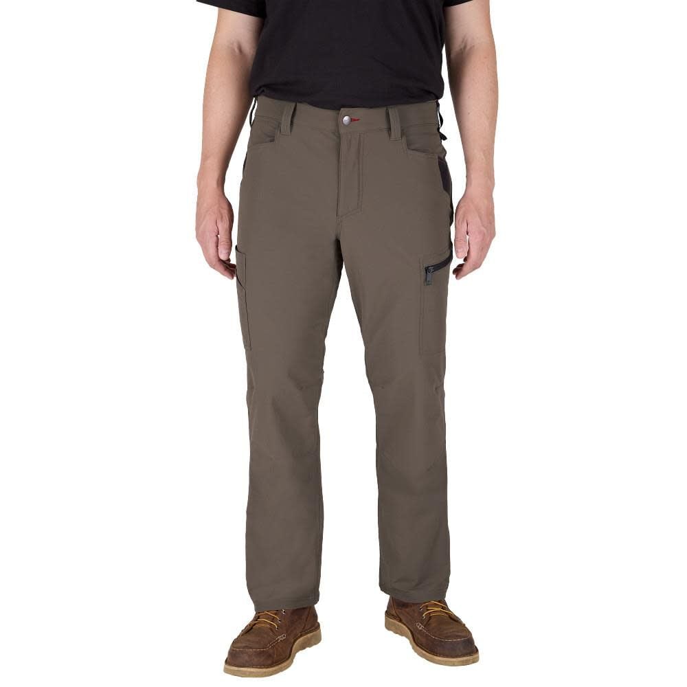Milwaukee FREEFLEX Tech Pants, Brown Size 30X30 – M651N-3030