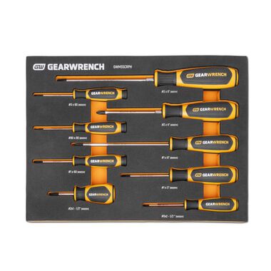 GEARWRENCH Phillips Dual Material Screwdriver Set in Foam Storage Tray 9pc