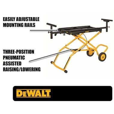 DEWALT 12 in Double Bevel Sliding Compound Miter Saw with Wheeled Saw Stand Bundle, large image number 6