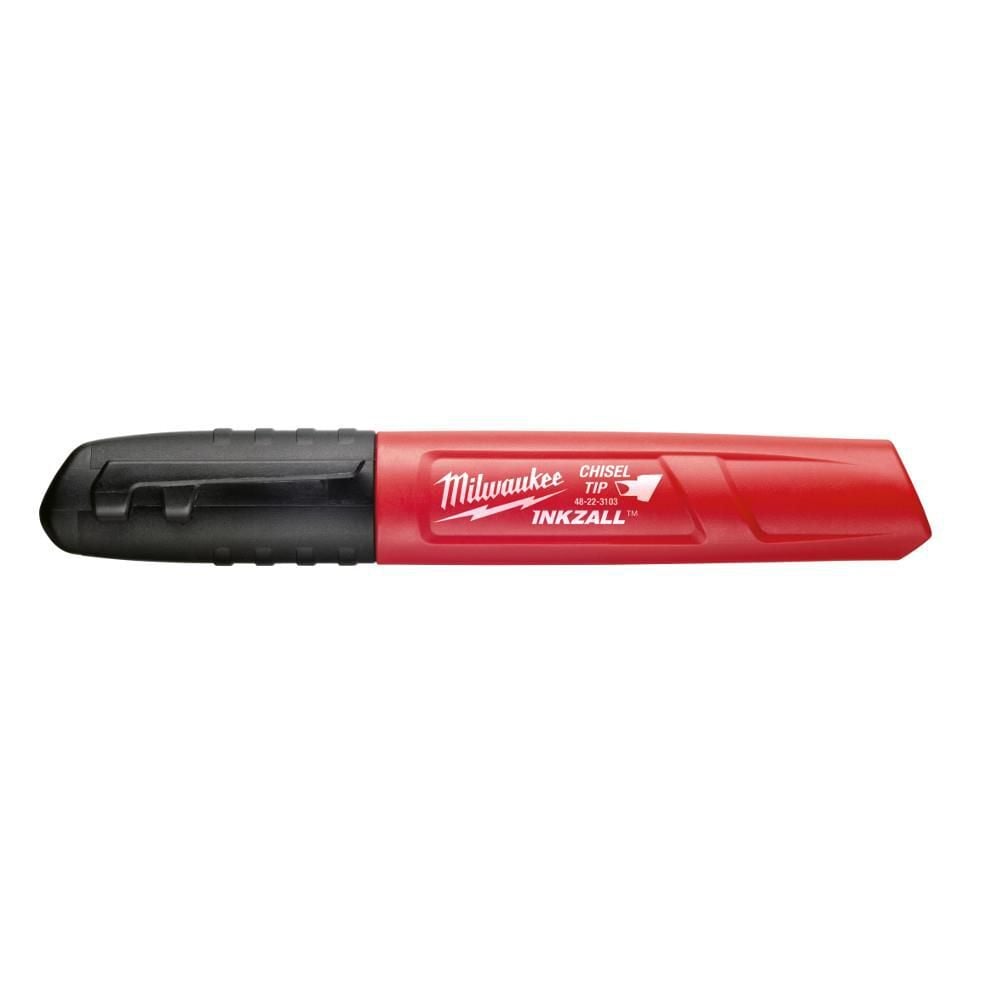 Milwaukee INKZALL Black Chisel Tip Marker, large image number 1