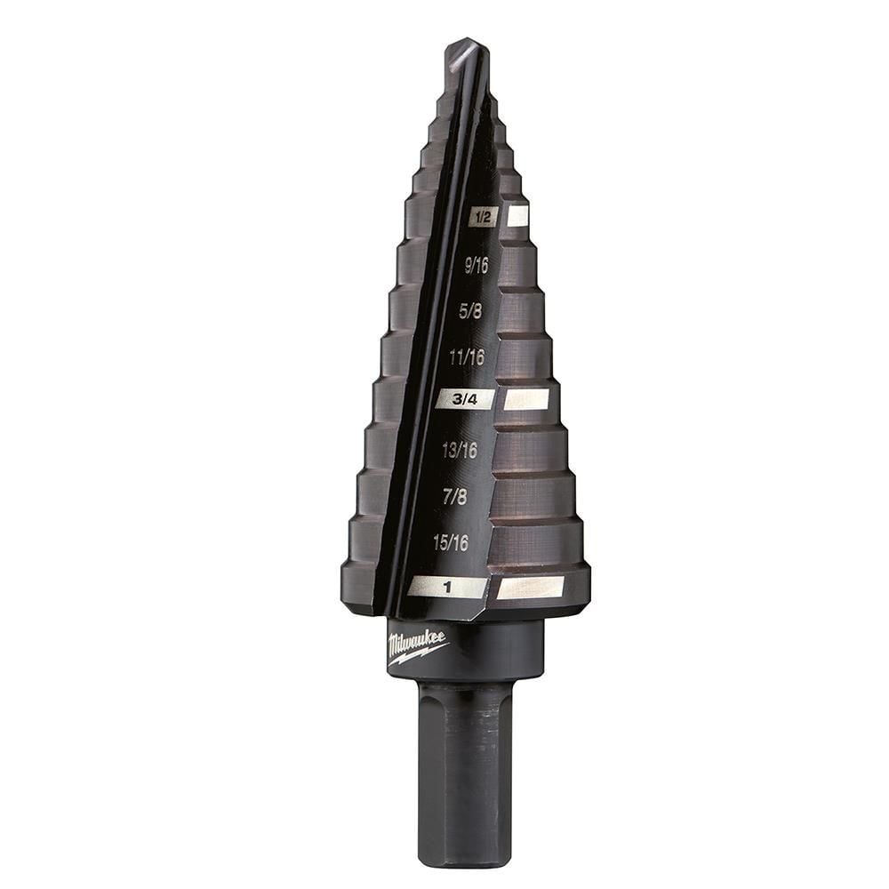 Milwaukee #8 Step Drill Bit 1/2 in. - 1 in. x 1/16 in., large image number 1